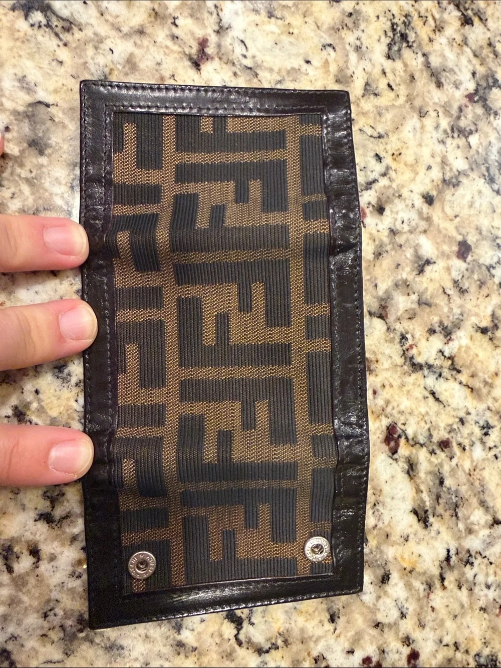 Fendi Brown Men’s Tri-Fold Wallet with key holder